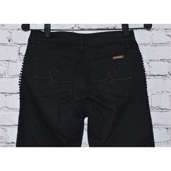 Lilly Pulitzer Onyx South Ocean Lace Trim Skinny Jeans Size 2 - Picture 7 of 12